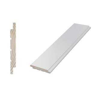 9/16 in. x 5-1/4 in. x 8 ft. Primed Pine Nickel Gap Ship Lap Board (6-Pieces Per Box) | The Home Depot
