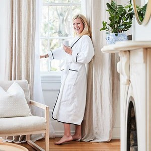 Women's Long White Robe | Weezie Towels