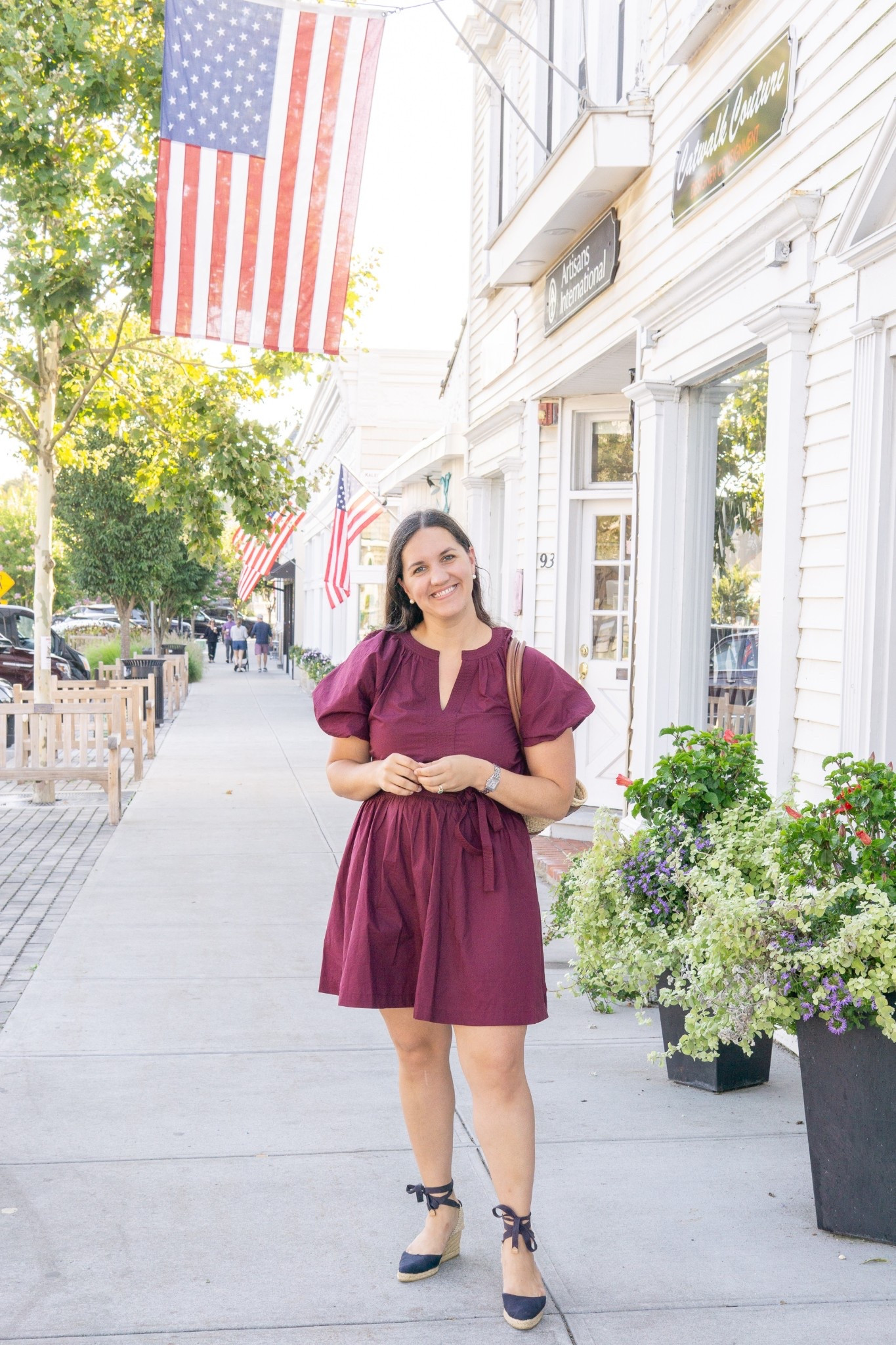Burgundy is my favorite way to nod to fall while it’s still warm out. Paired with navy espadrille wedges, this LOFT mini dress is simple, chic, and so easy to wear.

#LTKFindsUnder50 #LTKMidsize #LTKFindsUnder100