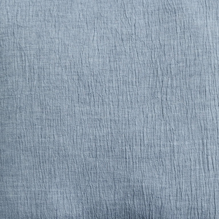 Better Homes & Gardens 22" x 22" Washed Indigo Blue Cotton Gauze Fringe Decorative Pillow | Walmart (US)