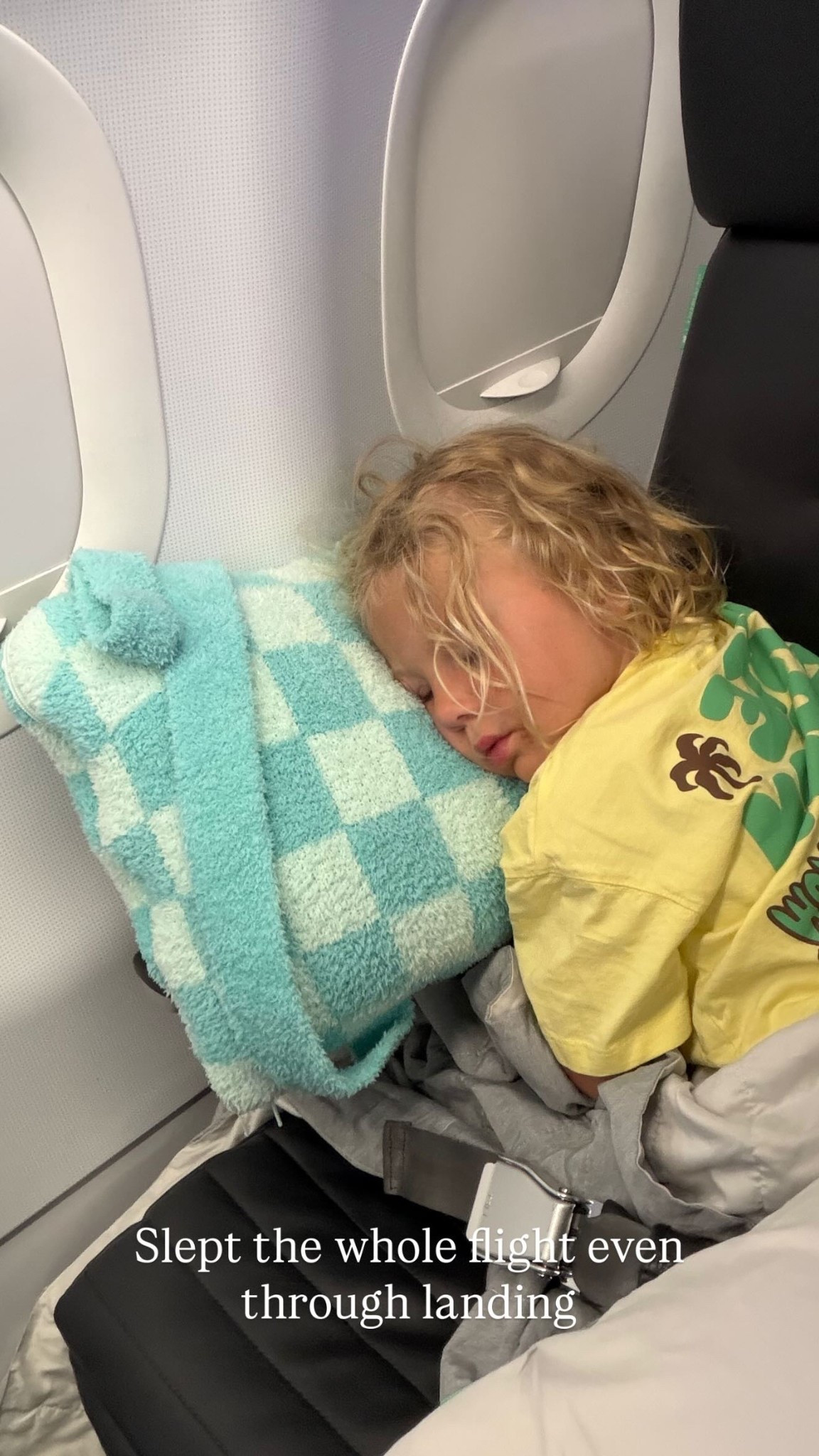 Slept the whole flight even through landing