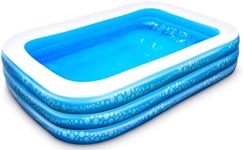 Amazon.com: Inflatable Pool, Hesung 95" X 56"X 21" Family Swimming Pool for Kids, Toddlers, Infan... | Amazon (US)