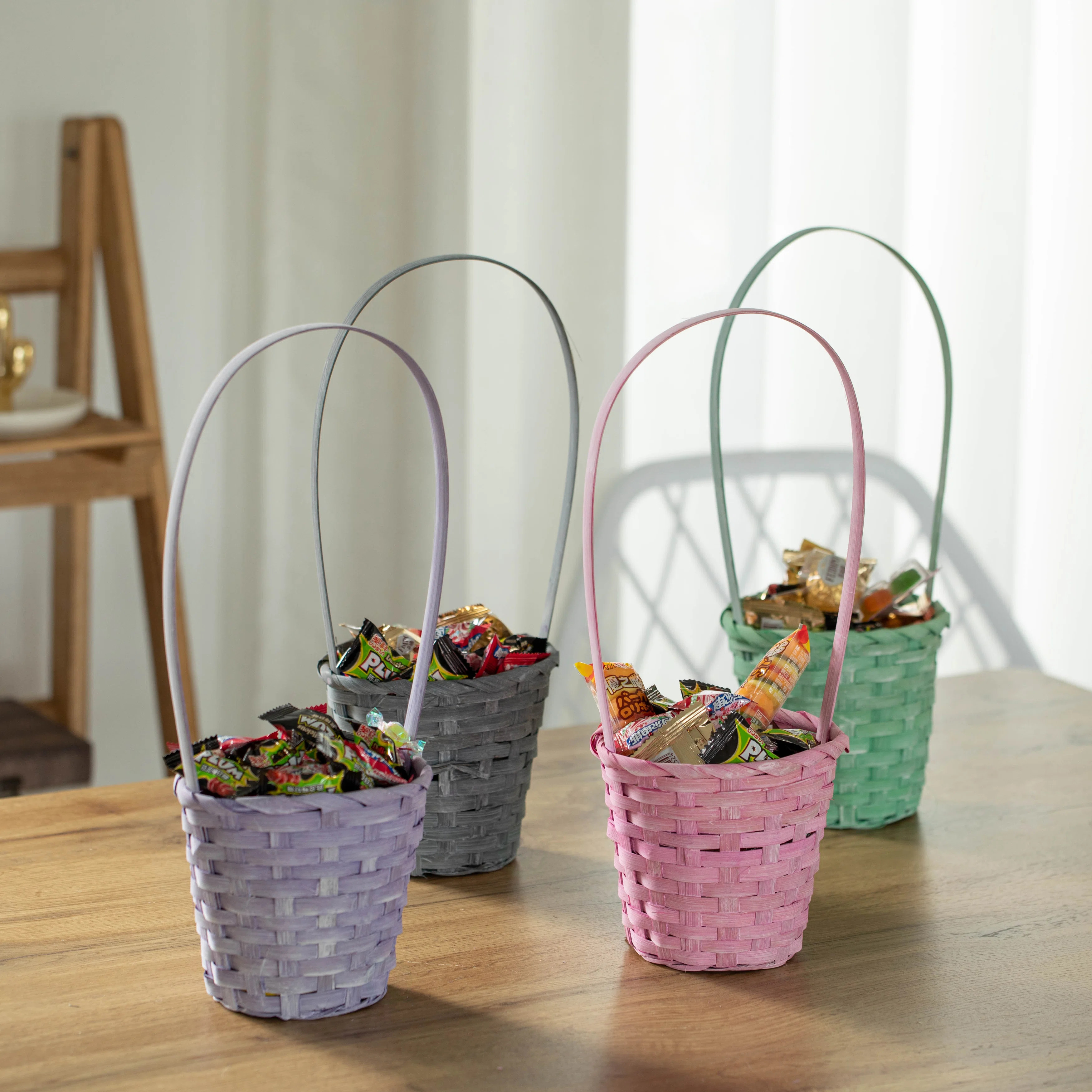 Set Of 4 Decorative Baskets In Assorted Colors - Perfect For Easter Egg Hunts, Trick Or Treat, We... | Wayfair North America