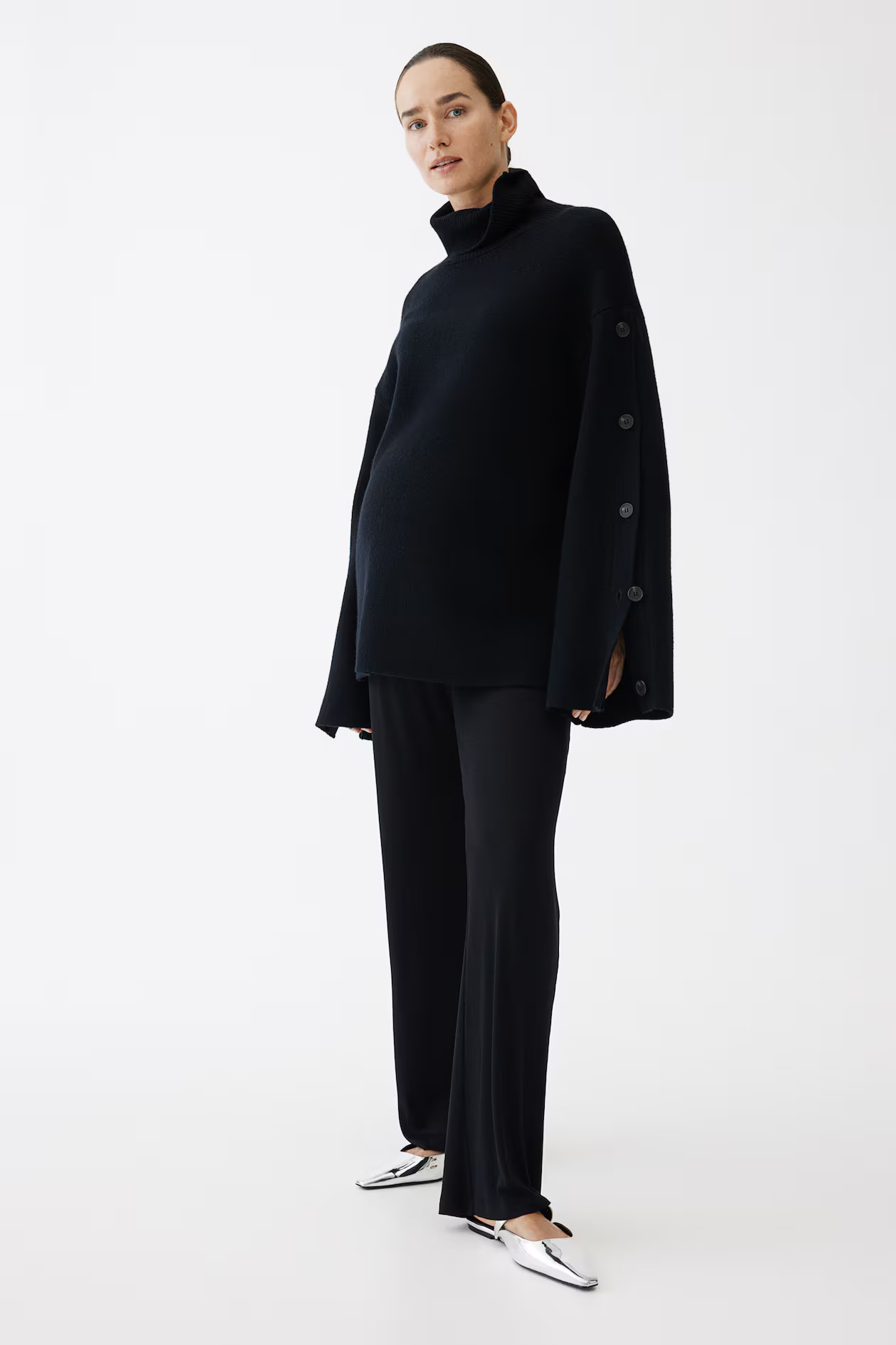 MAMA Before & After Ribbed Jersey Pants - Black - Ladies | H&M US | H&M (US + CA)