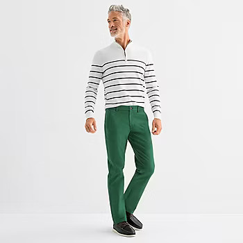 St. John's Bay Stretch Chino Mens Straight Fit Flat Front Pant | JCPenney