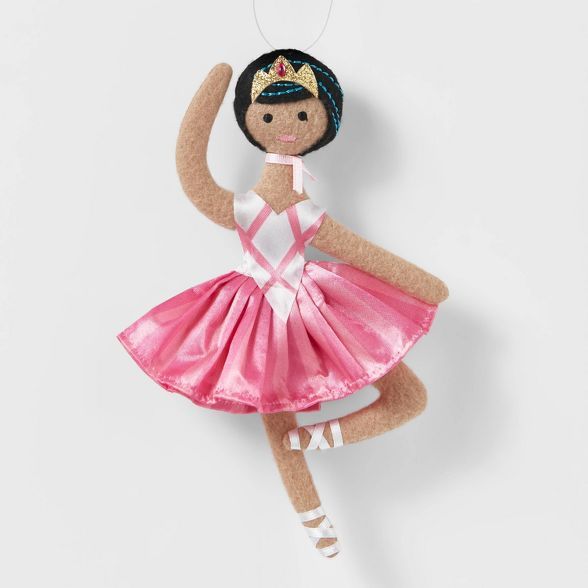 Ballerina with Pink Skirt &#38; White Shoes Christmas Tree Ornament - Wondershop&#8482; | Target
