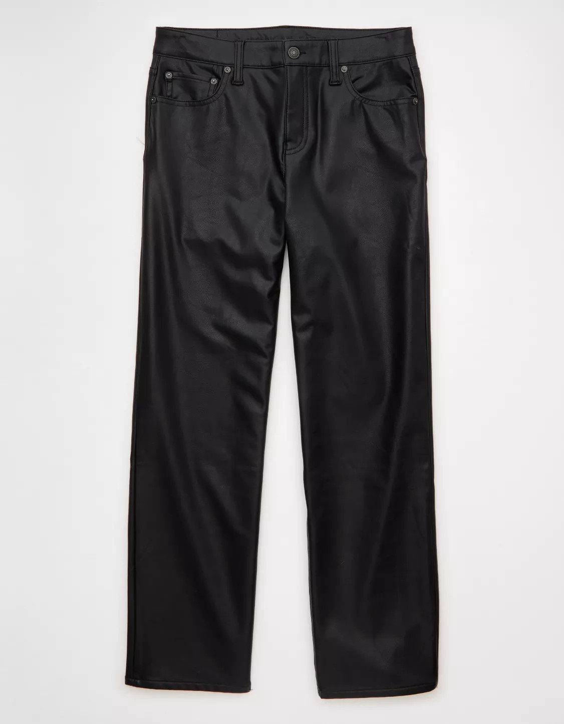 AE Stretch High-Waisted Stovepipe Leather Pant | American Eagle Outfitters (US & CA)