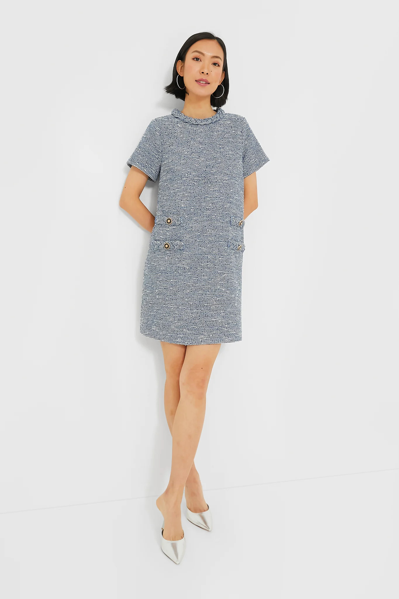 Pearl White Tweed Jackie Dress | Tuckernuck (US)