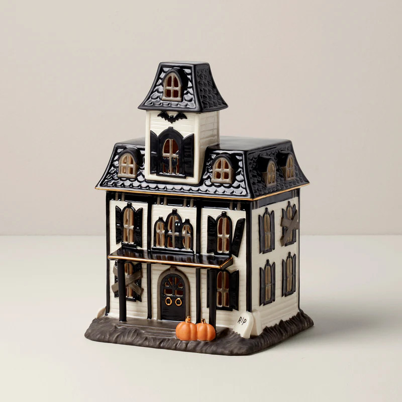 Vintage Halloween Lit House Figurine | Lenox