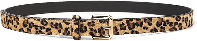 Miss Danger Leopard Belt Alloy Buckle for women Leather Belt with Pants Jeans Dresses | Amazon (US)