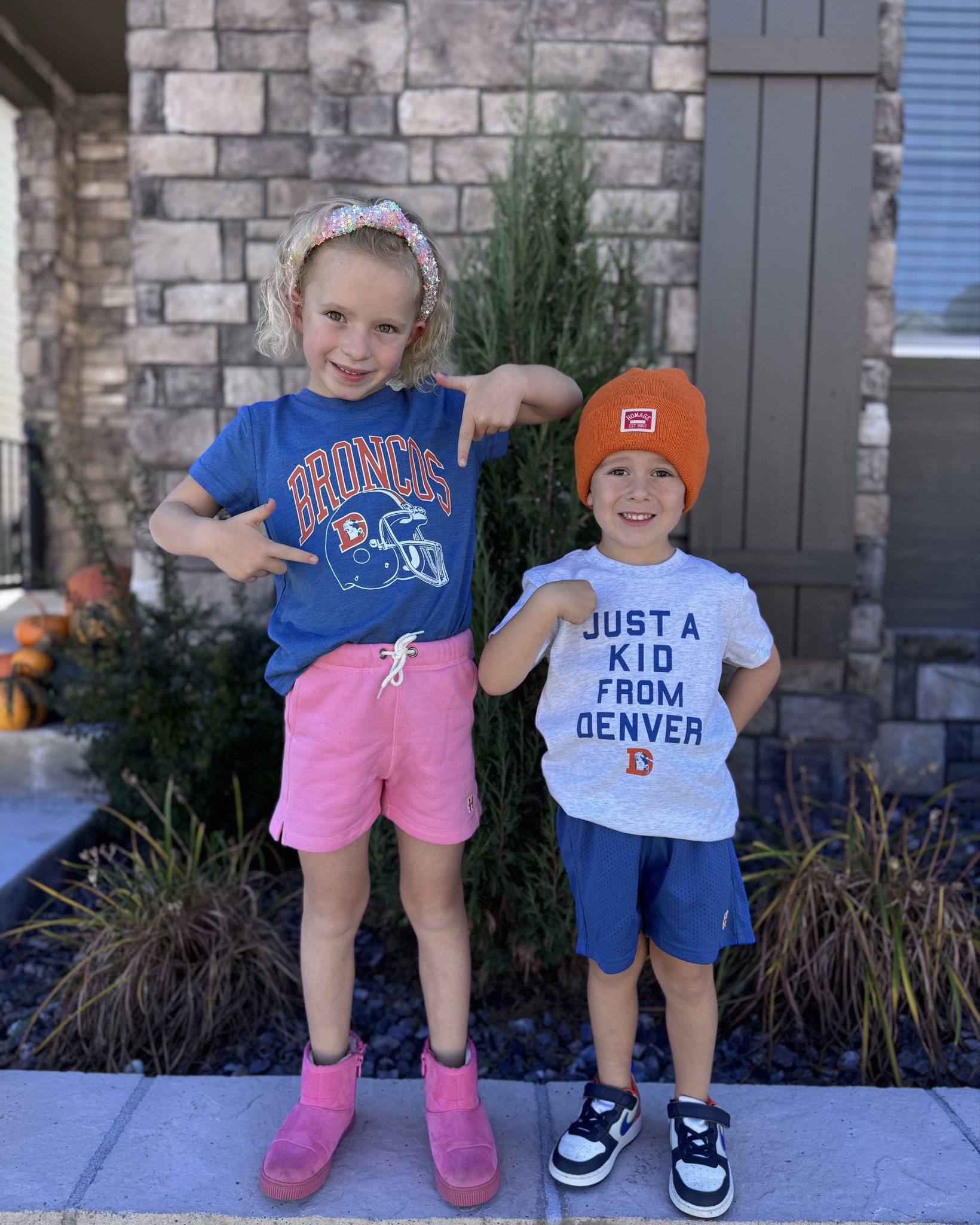 Just a couple Colorado kids cheering for their fave team, in their fave gear from @homage #homage #football #kids #broncos #broncosclothes #kidsbroncosclothes #denverbroncos #homagekids 

#LTKKids #LTKStyleTip #LTKActive