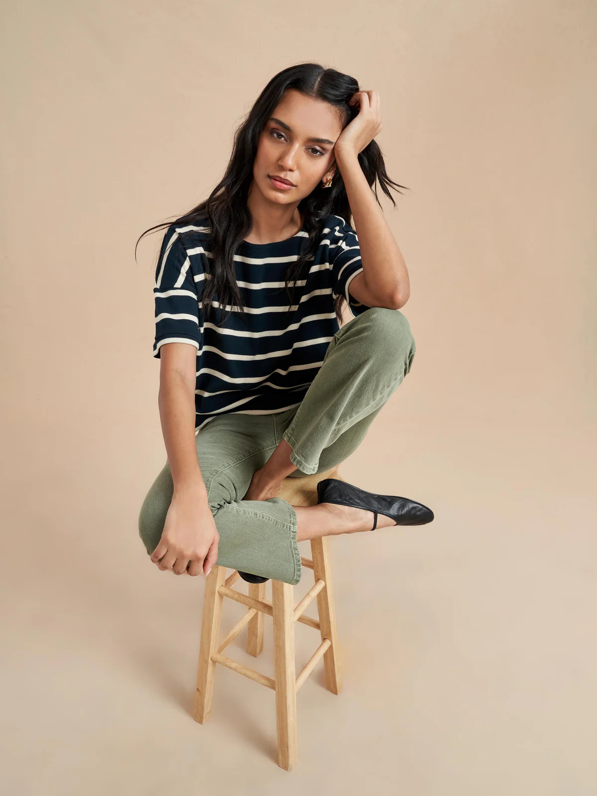 Short Sleeve Breton Tee | La Ligne