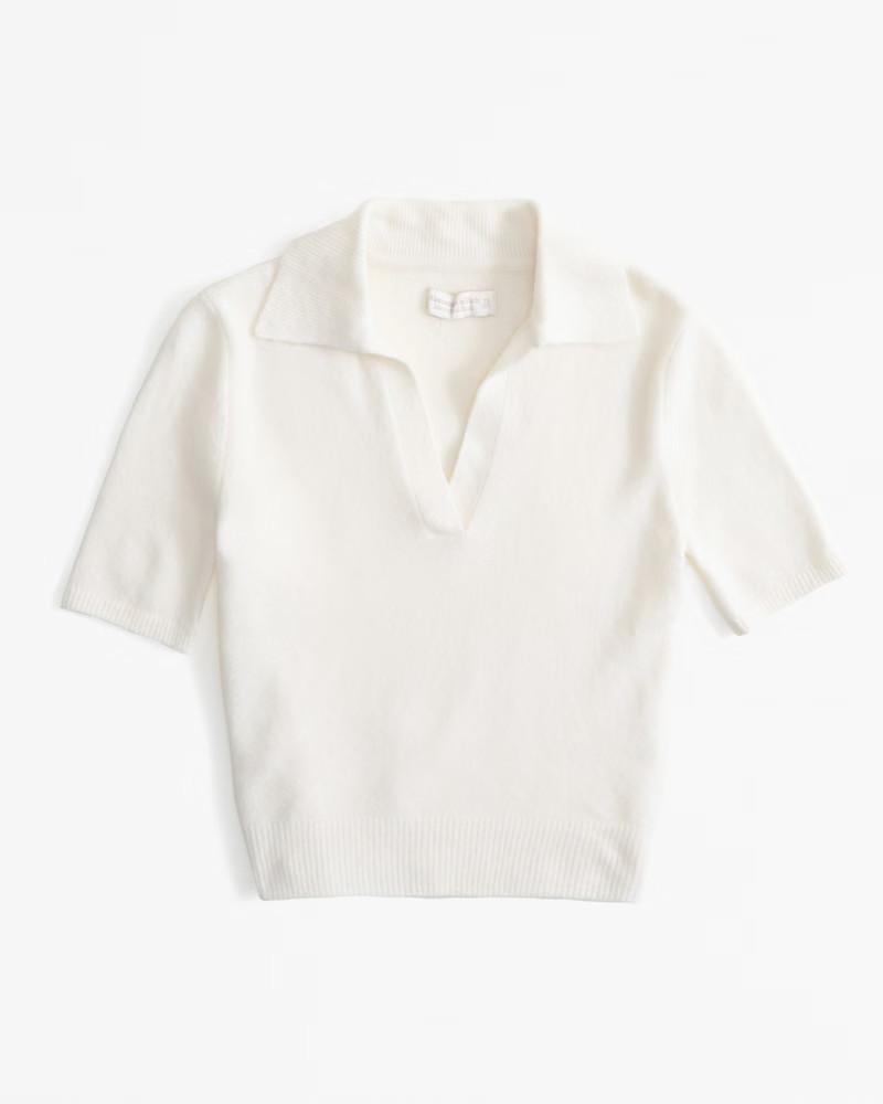 Merino Wool-Blend Notch-Neck Sweater Tee | Abercrombie & Fitch (US)
