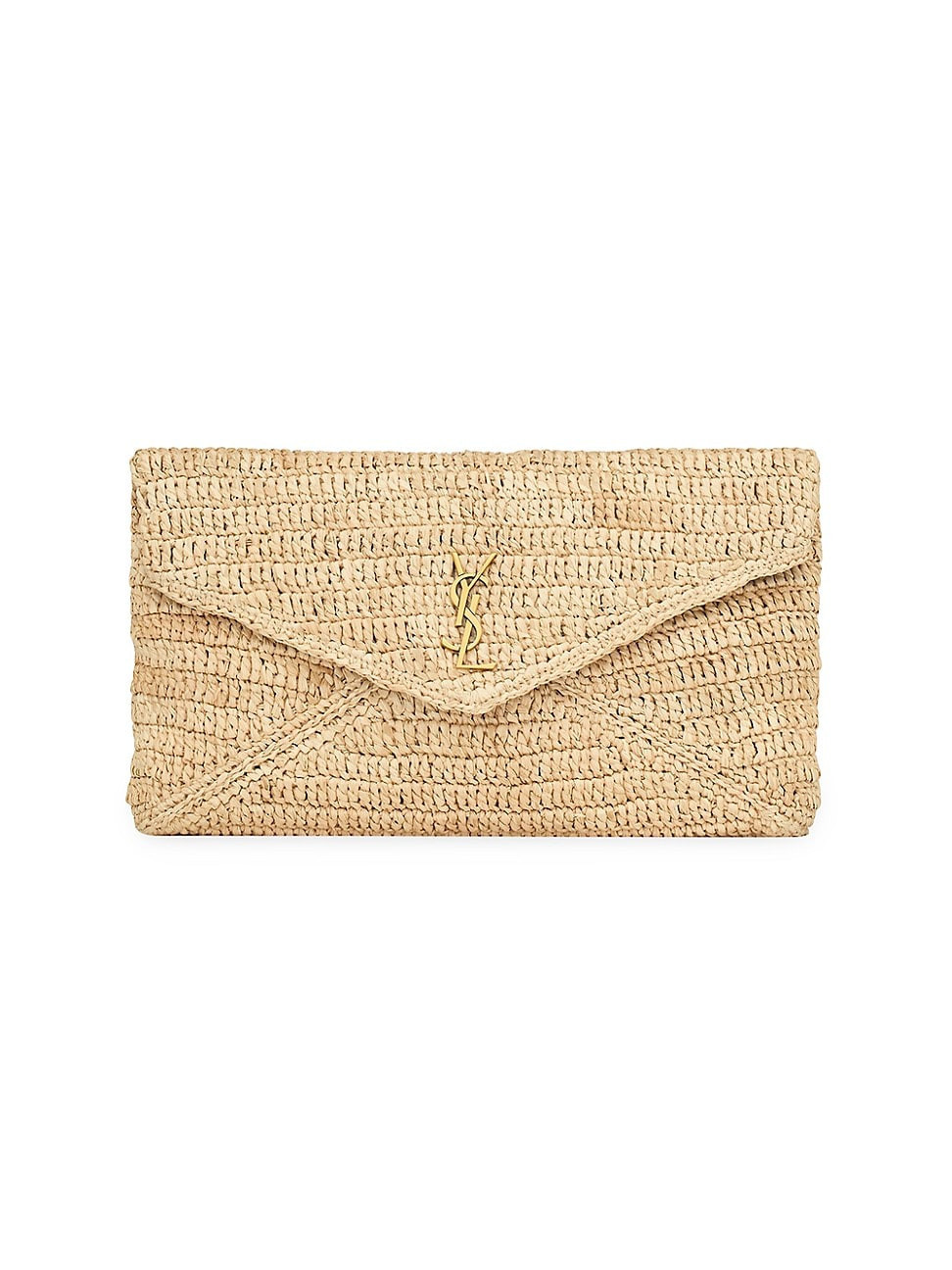 Women's Cassandre Large Envelope Pouch in Raffia - Natural Brick | Saks Fifth Avenue