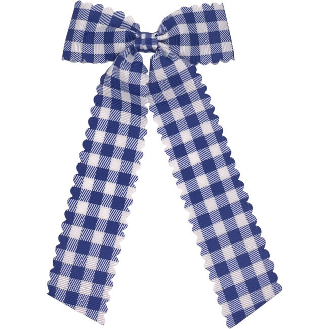 Gingham Bow, Navy | Maisonette