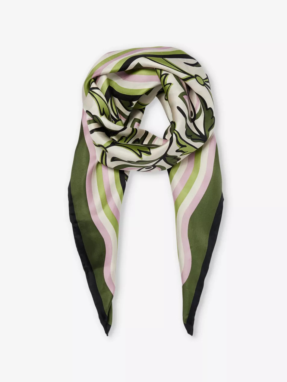 Onesto flower-print silk scarf | Selfridges