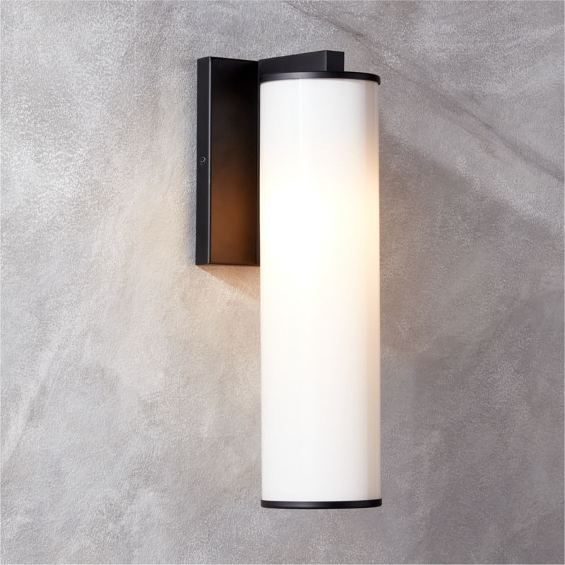 Ronda Modern Matte Black Indoor/Outdoor Wall Sconce + Reviews | CB2 | CB2