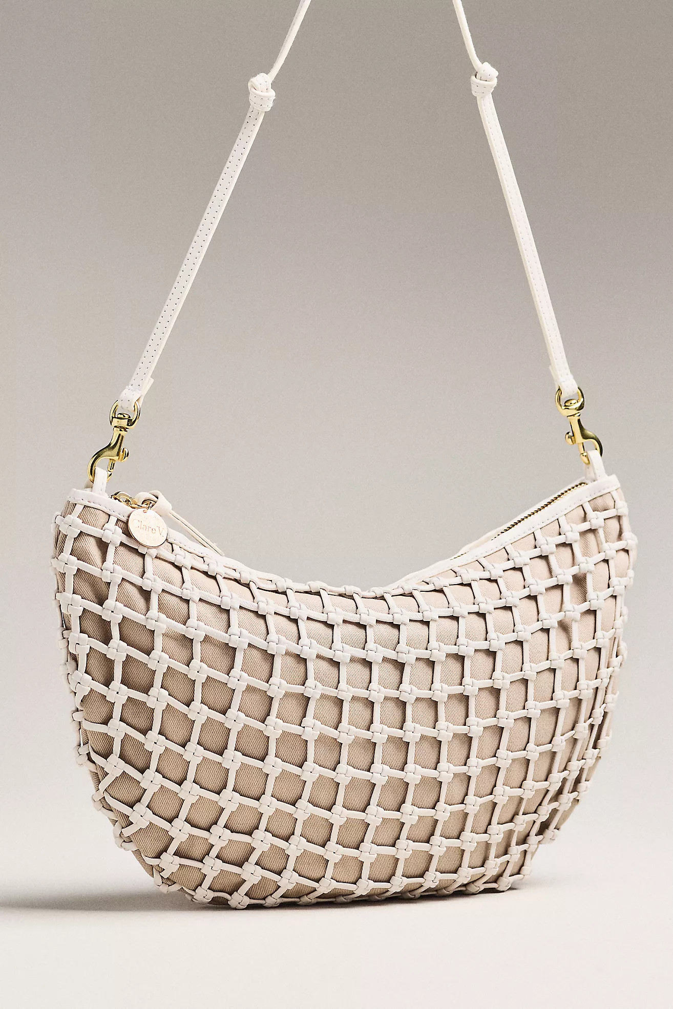 Clare V. Lune Knot Woven Shoulder Bag | Anthropologie (US)