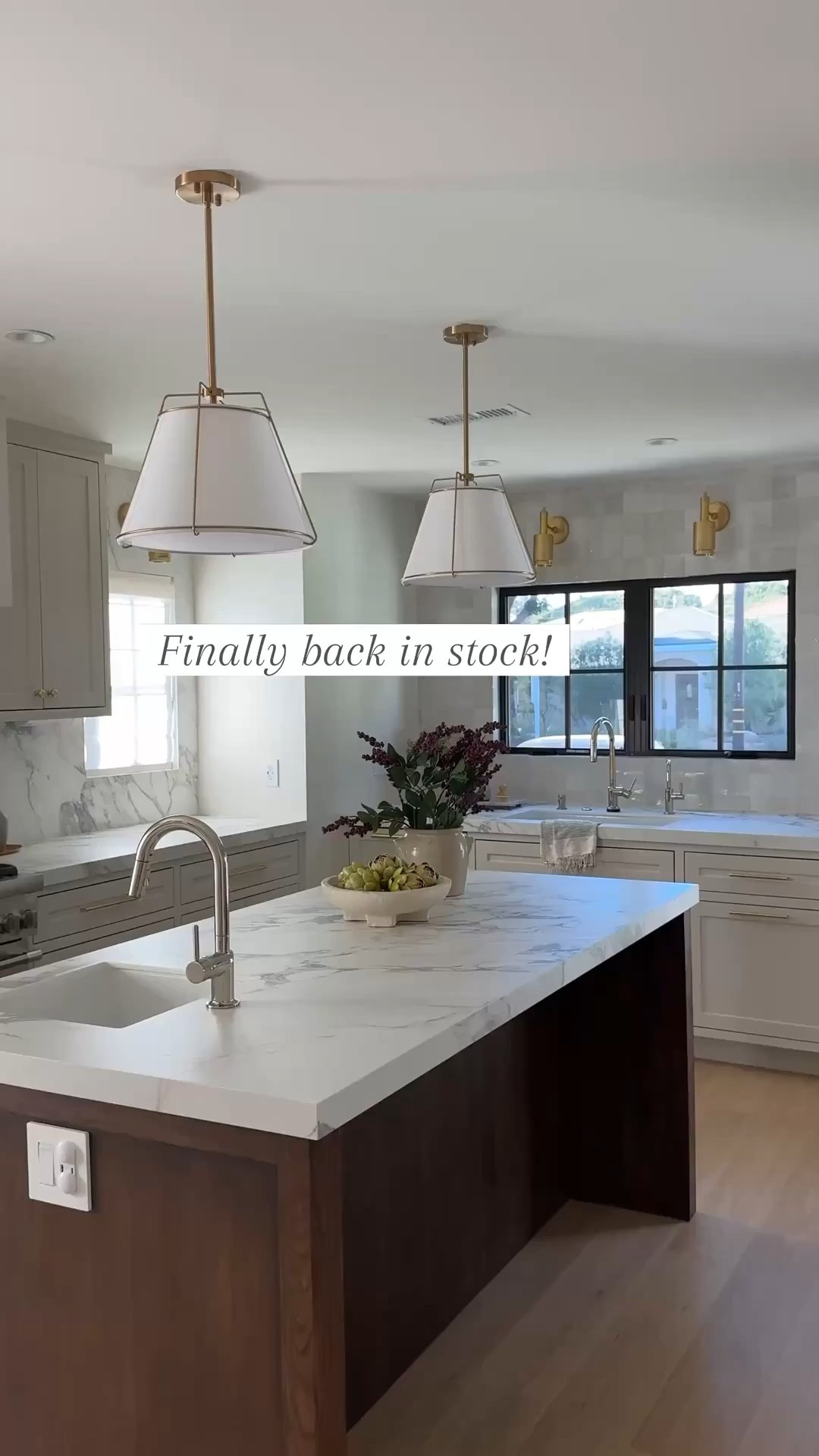 These pendant lights look exactly like the Designer ones but a third of the price and finally back in stock. This washable runner is so soft under your feet and has the prettiest vintage looking design. I was so surprised it was washable!
Vintage runner, dark rug, brass hardware, pull knob, white pendant, brass sconce, light kitchen faucet polished nickel zeolite hand made looking tile

#LTKHome #LTKSaleAlert