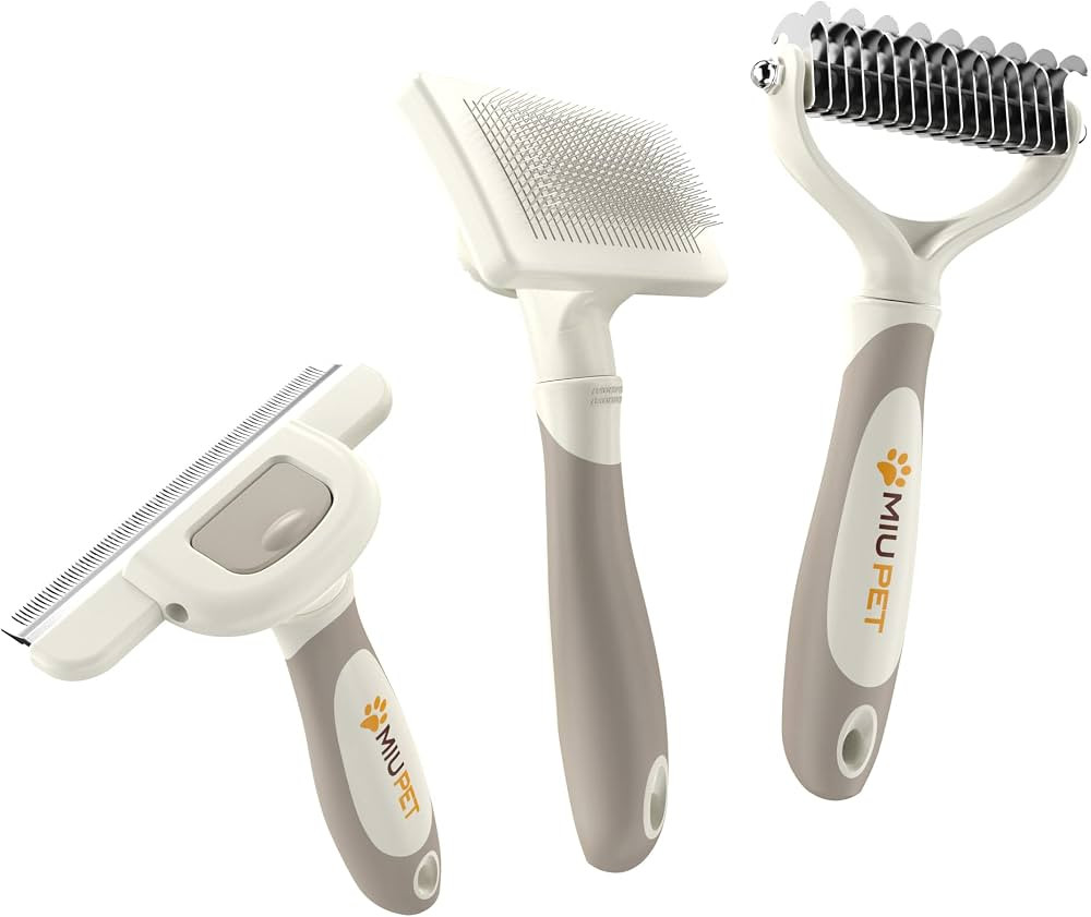 Professional Deshedding Dog Brush Grooming Kits, for Long-Haired Dogs and Cats - Dog Deshedding B... | Amazon (US)