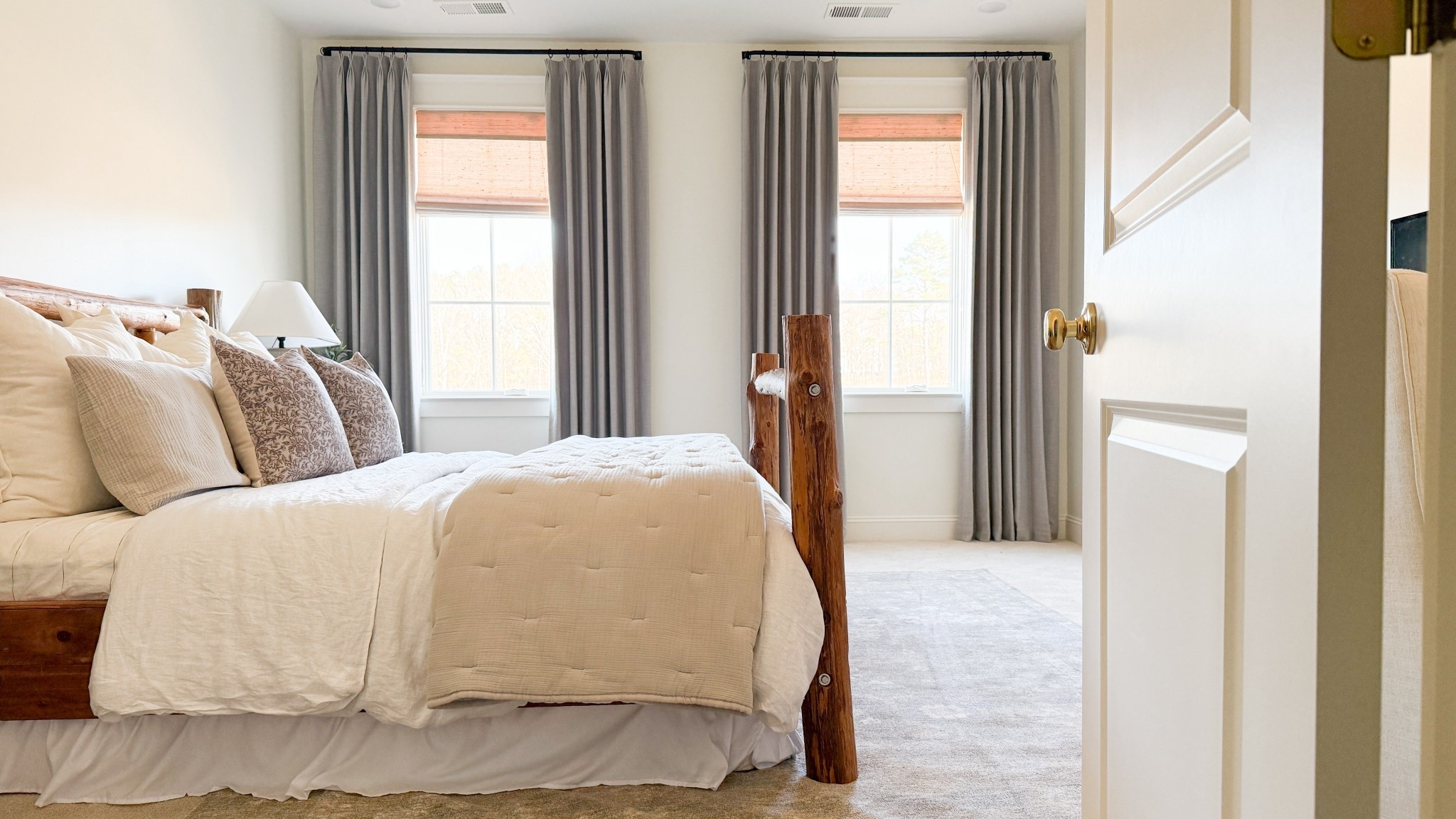 These curtains from Homerilla really helped finish this guest room. We chose the Fog Gray color with a triple pleat and blackout lining for extra room darkening, and they made such a difference in the overall feel of the space.

The bedding is from @Quince  and includes the gray quilt layered with a European linen duvet cover to create a comfortable, welcoming place for guests to sleep.



#LTKHome