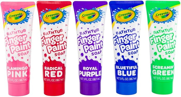 Crayola Bathtub Fingerpaint 5 Color Variety Pack, 3 Ounce Tubes (Bluetiful Blue, Screamin' Green,... | Amazon (US)