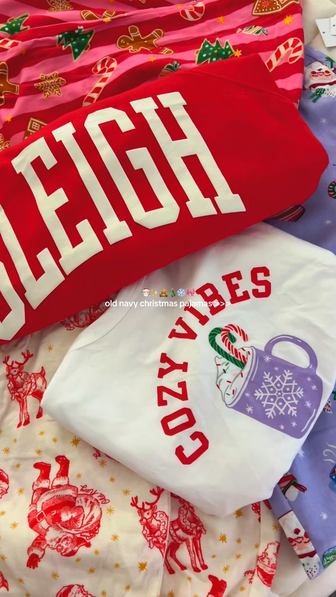 VIRAL OLD NAVY CHRISTMAS PAJAMAS 🎄✨❤️ these are all 50% off today as part of old navy’s giftober deals!!! I wear a medium in the pants for an extra comfy fit, small in everything else 🫶🏻 these are the best Christmas pajamas in my opinion and are so cute to do matching with the whole family 🥰

#LTKSaleAlert #LTKSeasonal #LTKFindsUnder50