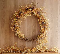 Golden Leaf and Berry Garland - 5'L | Pottery Barn (US)