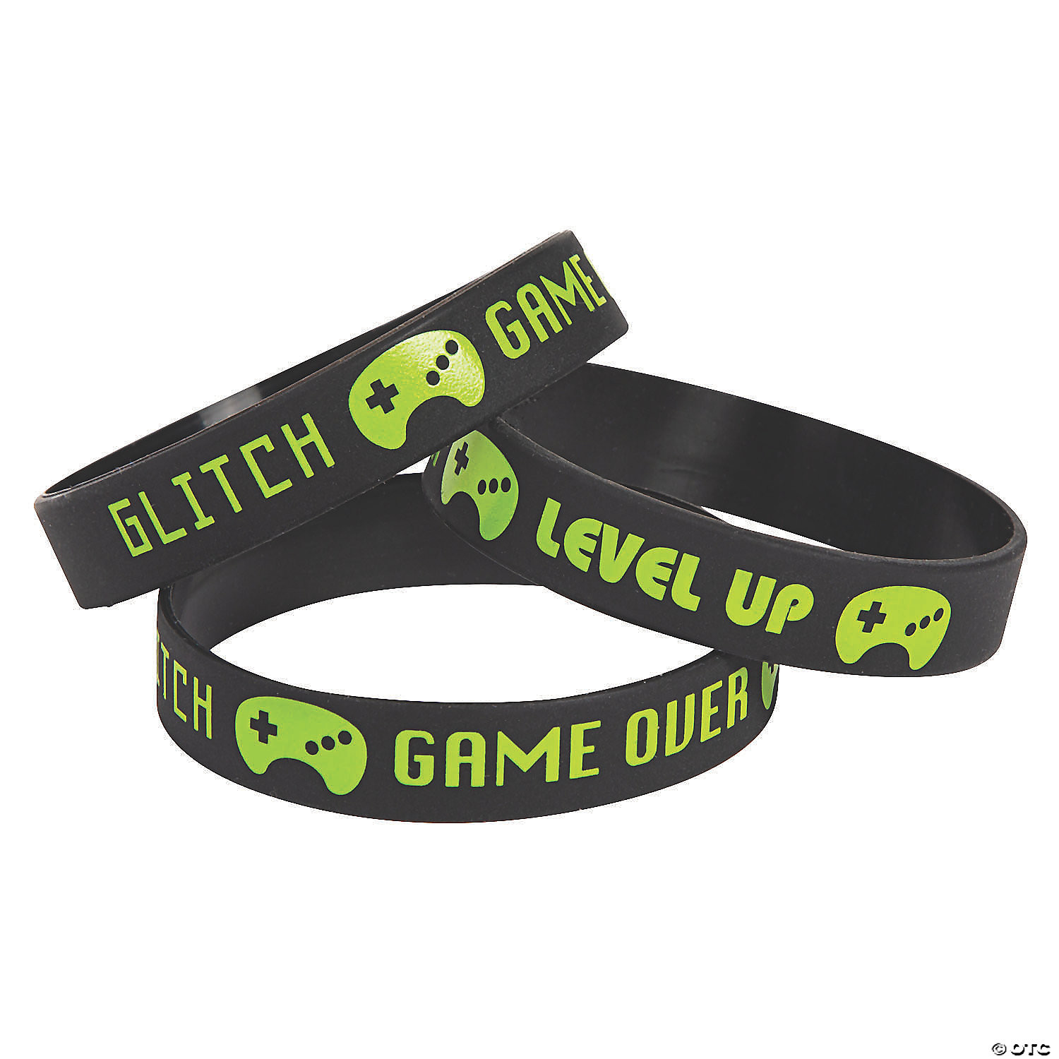 Gamer Rubber Bracelets - 24 Pc. | Oriental Trading Company
