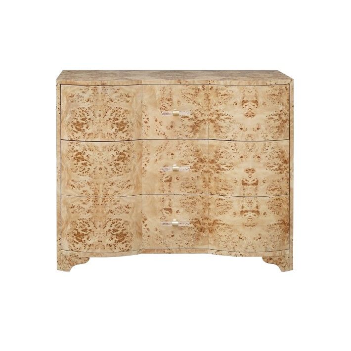 Holland Dresser, Wood, Light Brown Burl, Acrylic | Williams-Sonoma