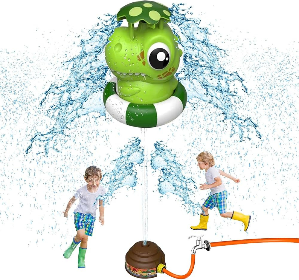 UXSIO Sprinkler Rocket Launcher for Kids, Outdoor Water Toys for Boys & Girls 3 4 5 6 7 8 Year Ol... | Amazon (US)