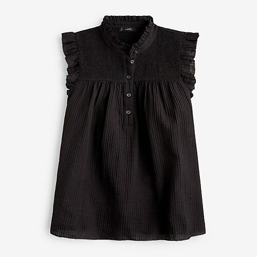 Smocked ruffle gauze top | J.Crew US