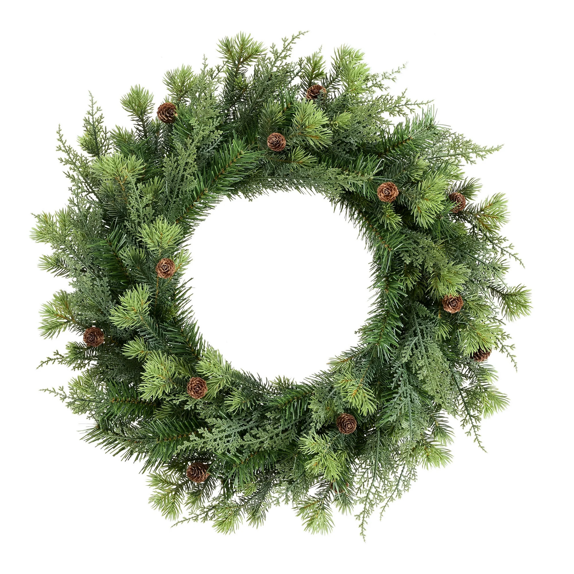 Sonoma Cypress Evergreen Christmas Wreath, Green, 24", by Holiday Time | Walmart (US)
