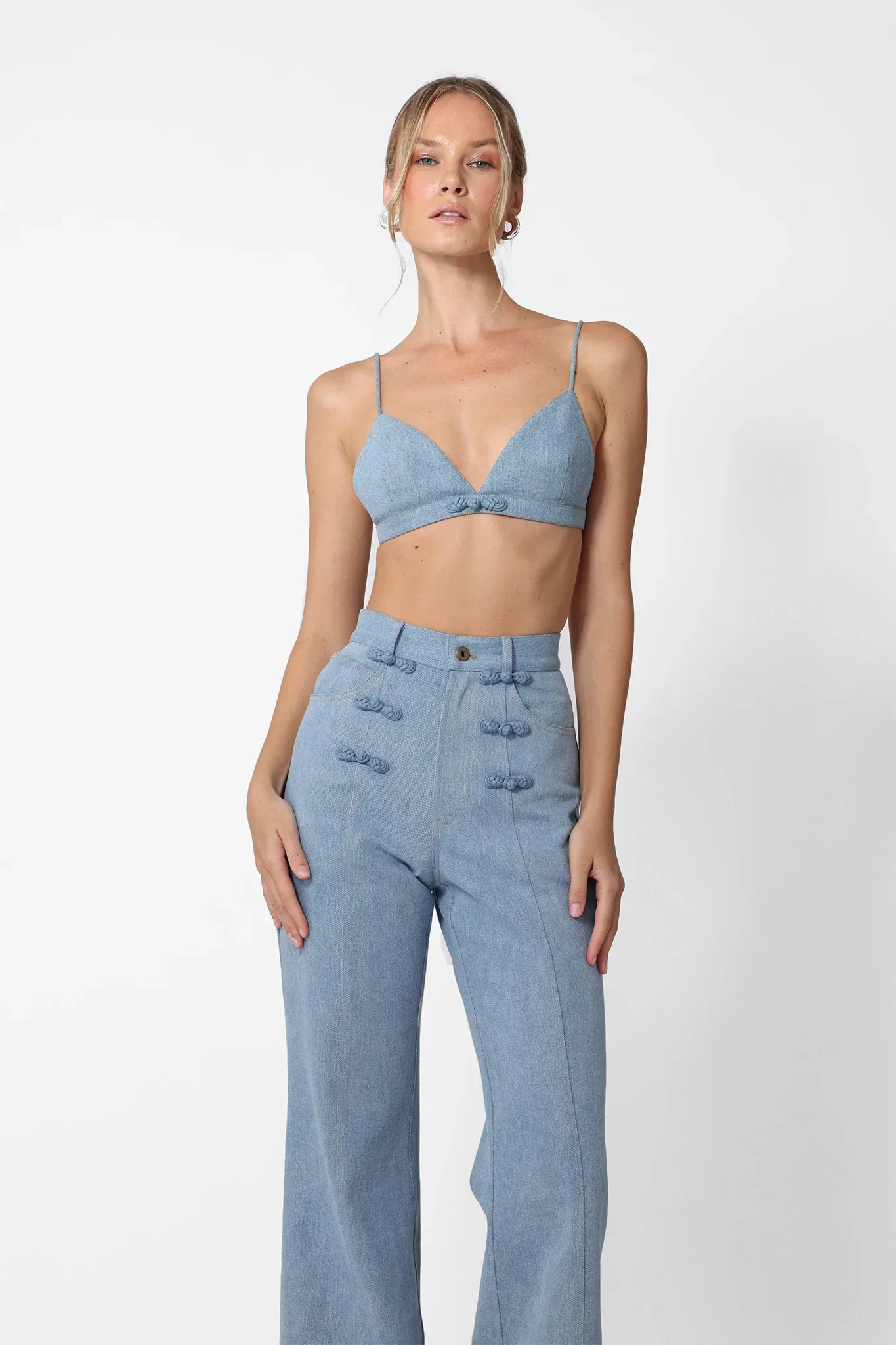 Cleo Denim Bralette | Sau Lee