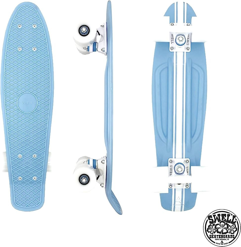 Swell Skateboards 22 inch and 28 Inch Plastic Retro Mini Cruiser Complete Skateboard for Beginner... | Amazon (US)