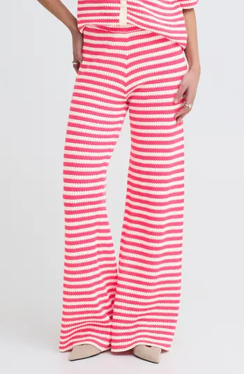 ICHI Wide Leg Knit Pants | Nordstrom | Nordstrom