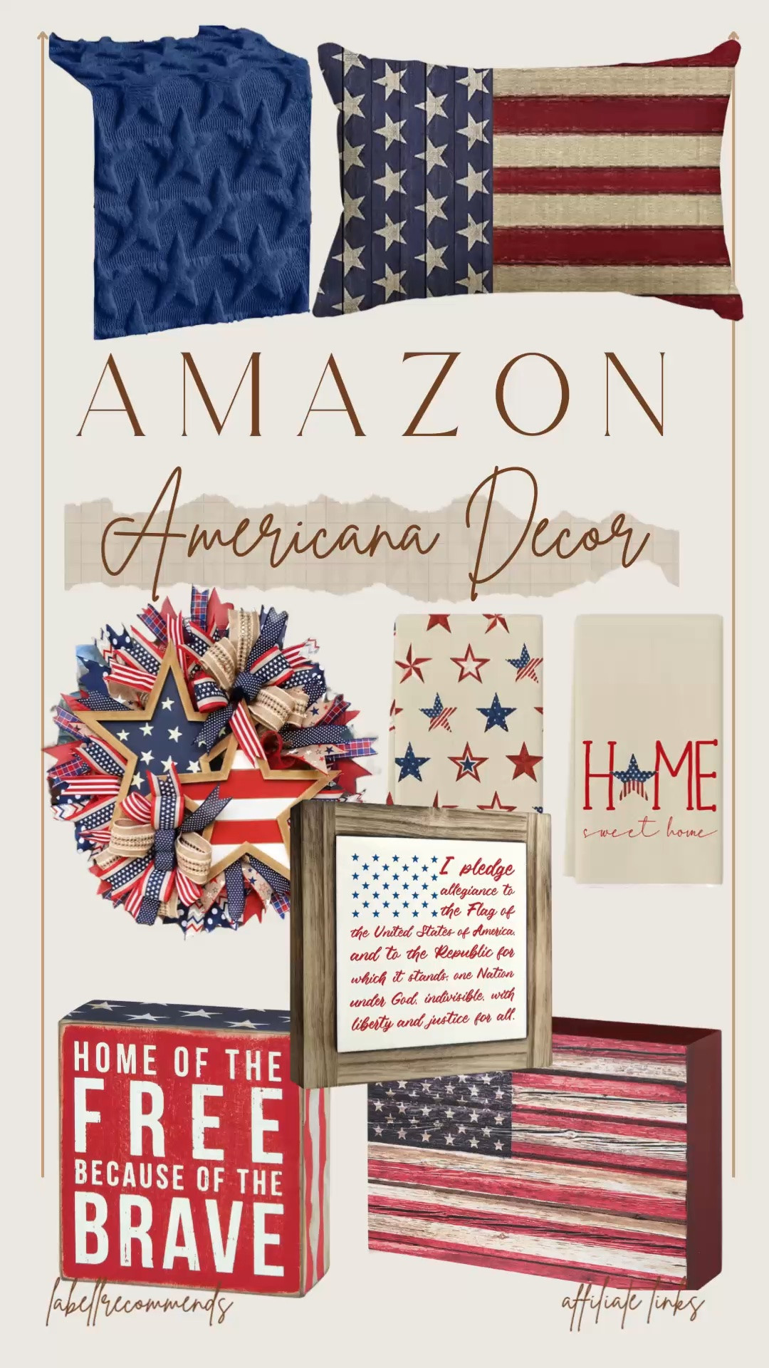 Americana decor + patriotic home decor finds from Amazon 🇺🇸 Vintage Americana, red white and blue decor, summer home decor, Fourth of July decor, and cozy patriotic accents to style your living room, front porch, and seasonal tablescape.
#PatrioticDecor #AmericanaStyle

Americana decor, patriotic home decor, Fourth of July decor, red white and blue decor, Amazon home decor, summer home decor, vintage Americana decor

#LTKSeasonal #LTKHome