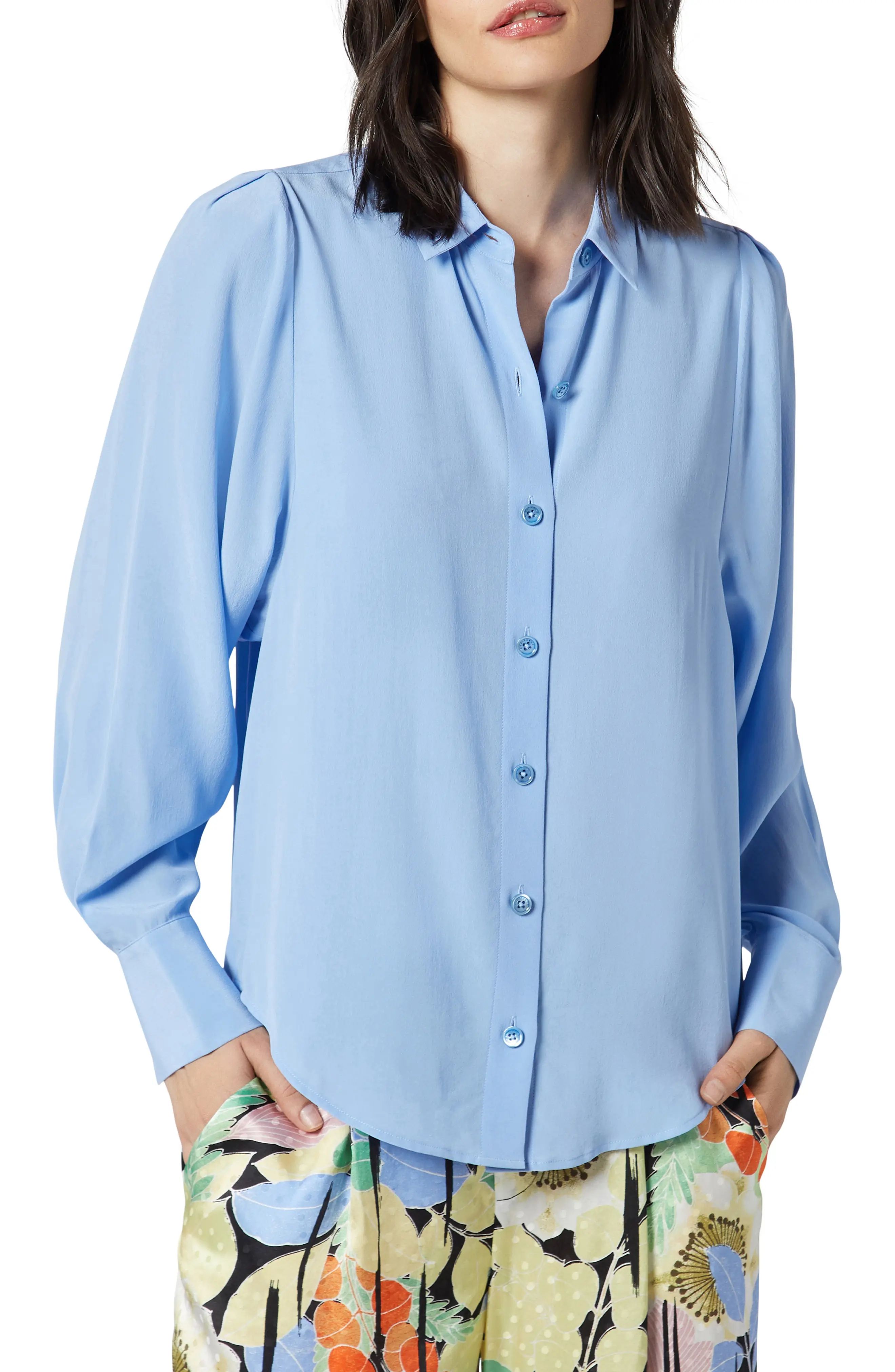 Equipment Shanton Silk Blouse in Della Robbia at Nordstrom, Size Large | Nordstrom