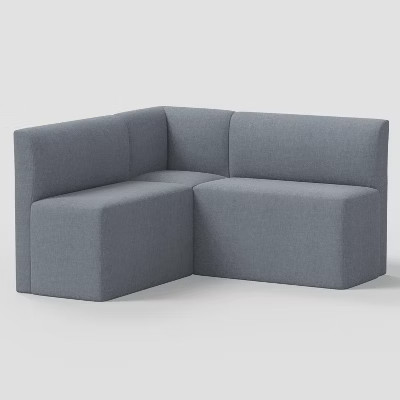 3pc Cora Dining Set with Chair and 2 Banquettes in Performance Textured Weave River - Threshold™ | Target