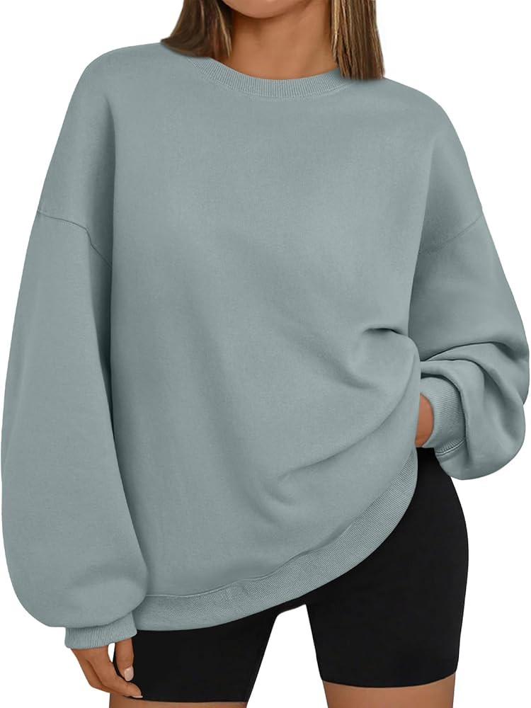 Trendy Queen Sweatshirts for Women Hoodies Oversized Crewneck Tops Sweaters Comfy Fall Winter Out... | Amazon (US)
