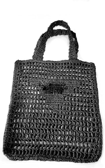 Weiwu Handmade Straw Bag,Travel Beach Fishing Mesh Bag, Straw Woven Bag Female Pastoral Style Weavin | Amazon (US)