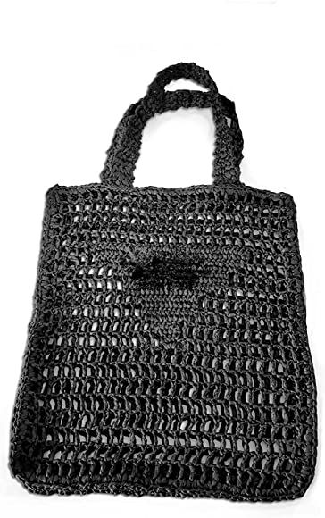 Weiwu Handmade Straw Bag,Travel Beach Fishing Mesh Bag, Straw Woven Bag Female Pastoral Style Weavin | Amazon (US)