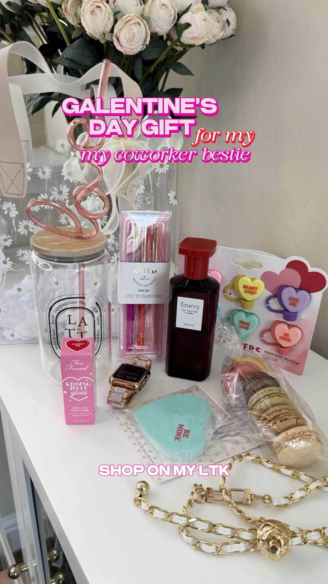 The cutest DIY Galentine’s gift for your work bestie 💕
This office-approved gift basket is filled with practical but pretty essentials every work gal will actually use — Stanley toppers, heart sticky notes + pens, a chic phone chain, Apple Watch bands, a glass coffee mug, jelly lip gloss, and the best-smelling body spray… all in a reusable bag she’ll keep on her desk.
Perfect for coworkers, work besties, team gifts, or boss-approved Galentine surprises. Thoughtful, affordable, and equal parts cute + useful ✨ Tap to shop everything and build your own.

Galentine’s Day gift ideas
work bestie gift
office gift ideas for women
DIY gift basket for women
coworker gift ideas
affordable Galentine gifts
work essentials gift
cute office accessories
Amazon Galentine gift ideas

#GalentinesDayGifts
#WorkBestieGift
#OfficeGiftIdeas
#LTKFinds
#WomenWhoWork

#LTKWorkwear #LTKSeasonal #LTKGiftGuide