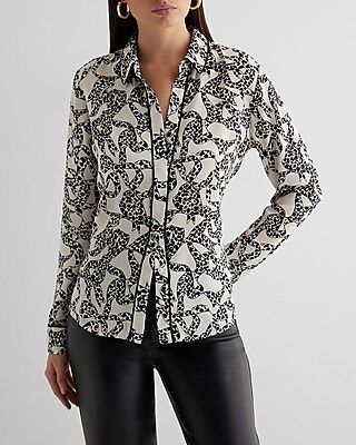 Relaxed Printed Tipped Portofino Shirt | Express