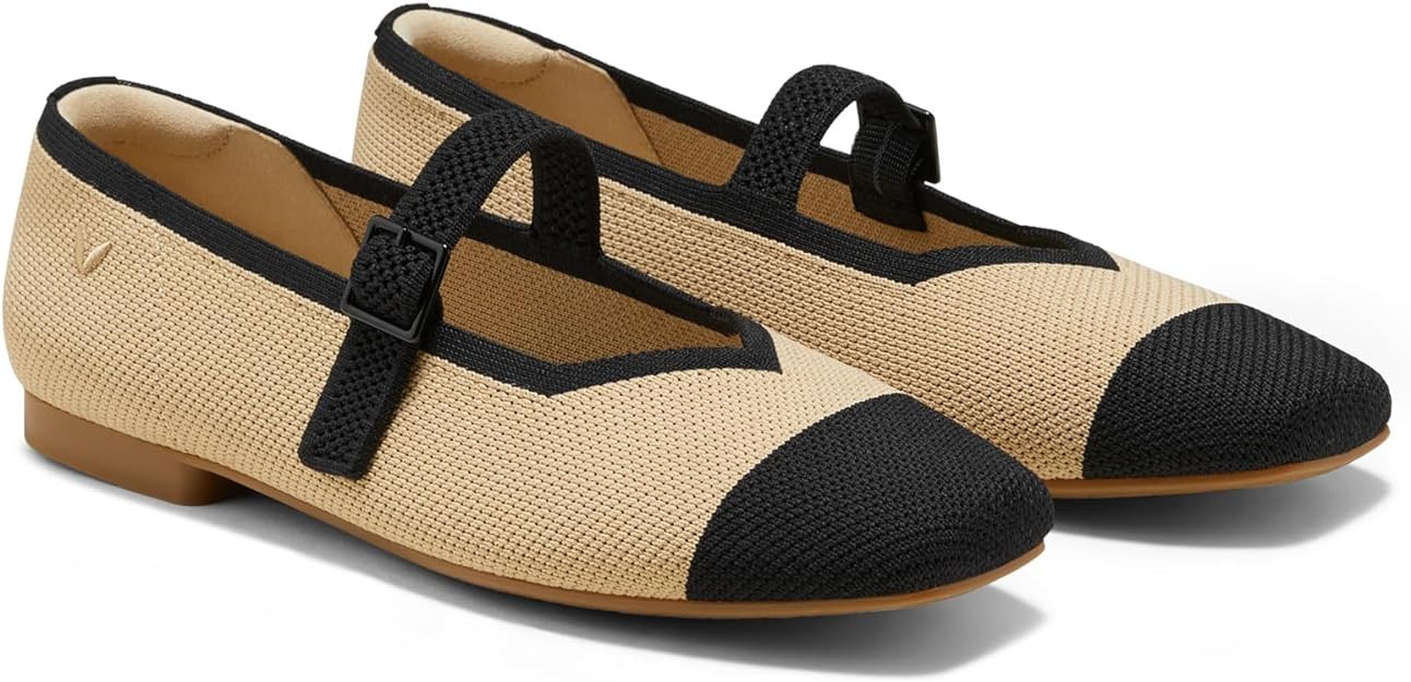 VIVAIA Margot Mary Jane Women Flat Shoes Slip on Square-Toe Washable Shoes Comfortable for Work w... | Amazon (US)