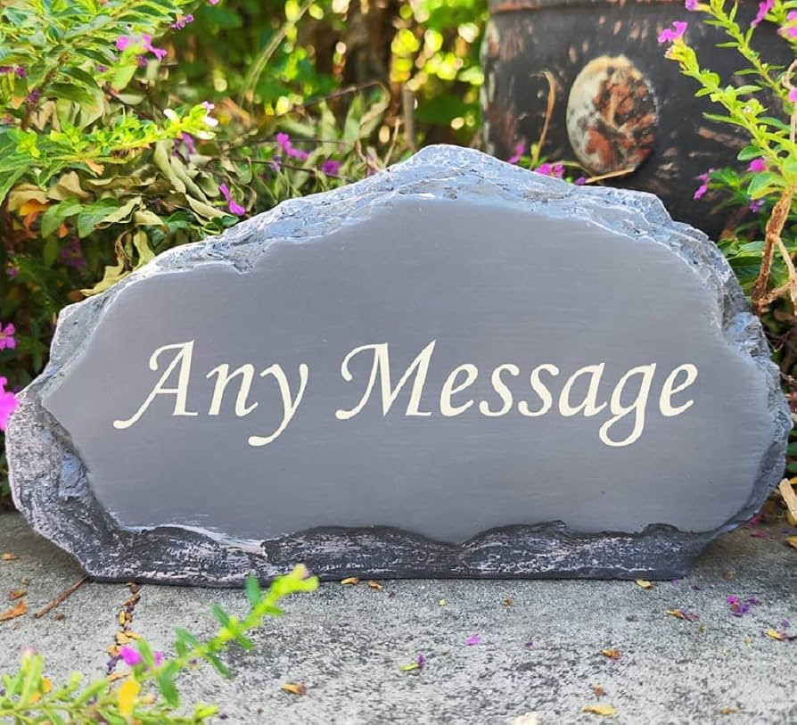 Personalized Garden Stones in Memory of Loved Ones, Engraved with Any Message Memorial Stones Gra... | Amazon (US)