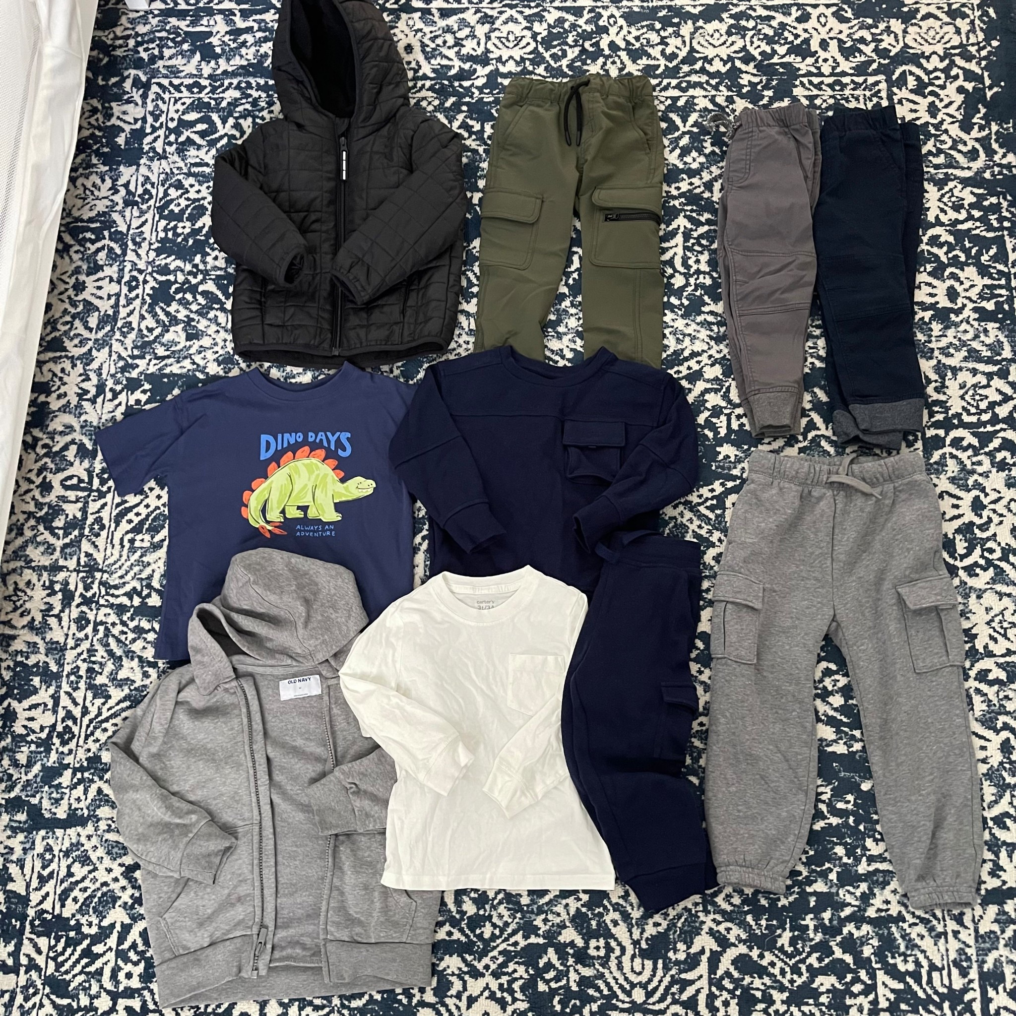 Toddler boy capsule wardrobe for fall
Cat and Jack
Zara
Dinosaur
Carters
Cargo joggers
Light jacket


#LTKFindsUnder50 #LTKKids
