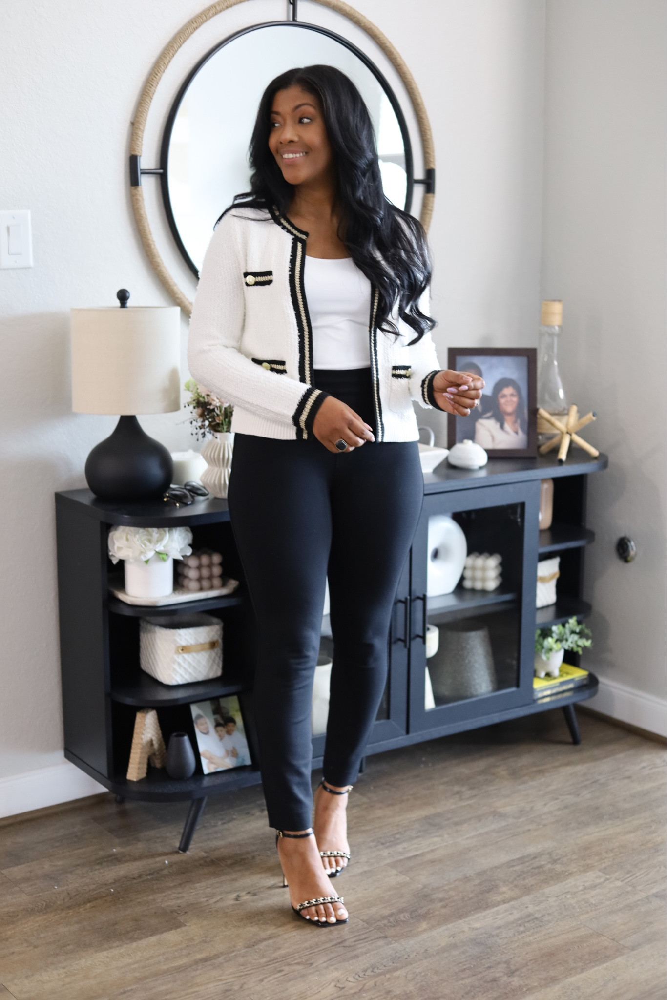 Lilly Pulitzer cardigan (CHANEL inspired cardigan) Office wear. Brunch outfit. Wedding guest look. 

#LTKunder100 #LTKworkwear #LTKstyletip