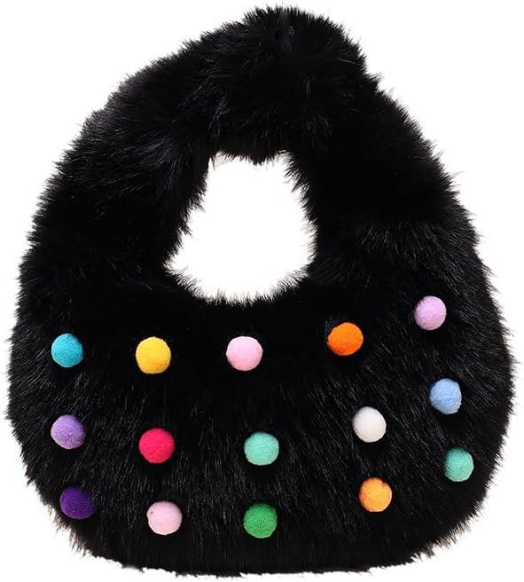 Cute Crossbody Bags for Women, Y2K Kawaii Fuzzy Crossbody Bag Sling Purse Tote Bag Shoulder Bag D... | Amazon (US)