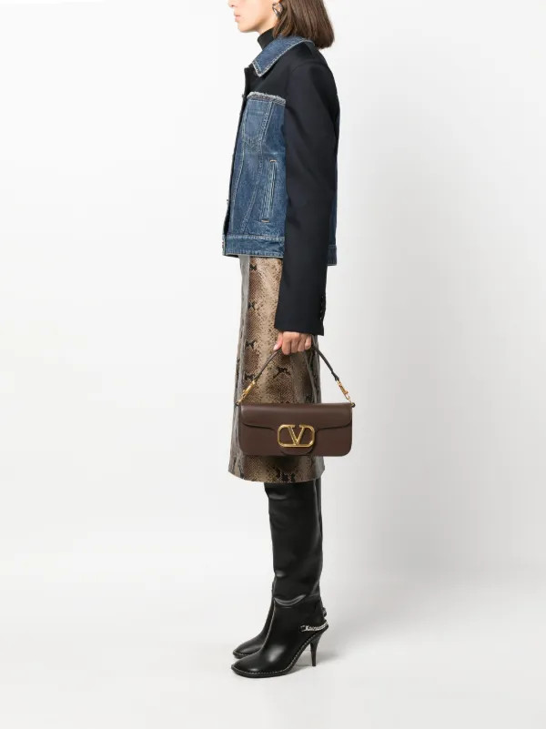 Valentino Garavani Locò Leather Shoulder Bag - Farfetch | Farfetch Global